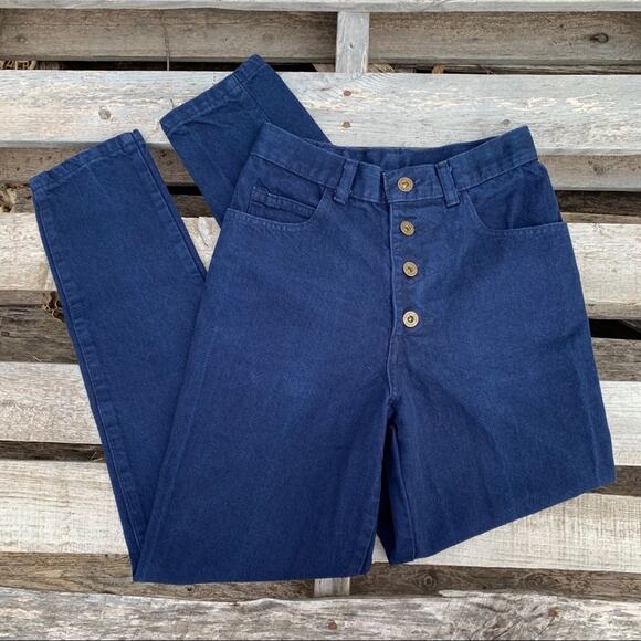 Vintage 90s Paris Sport Club high rise button fly wedgie jeans - Picture 1 of 7